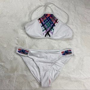 NWT Red Carter White Woven Bikini